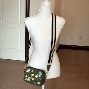 J Crew embellished suede crossbody bag